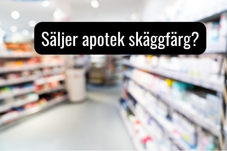 foto från ett apotek som säljer skäggfärg